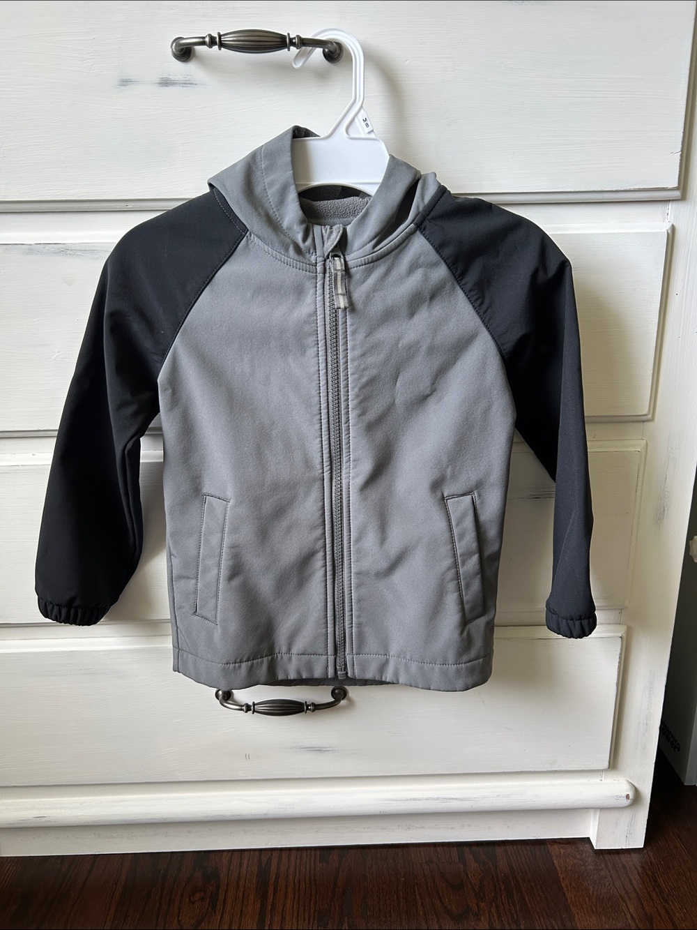 Kids Hooded Jacket - Gray and Black